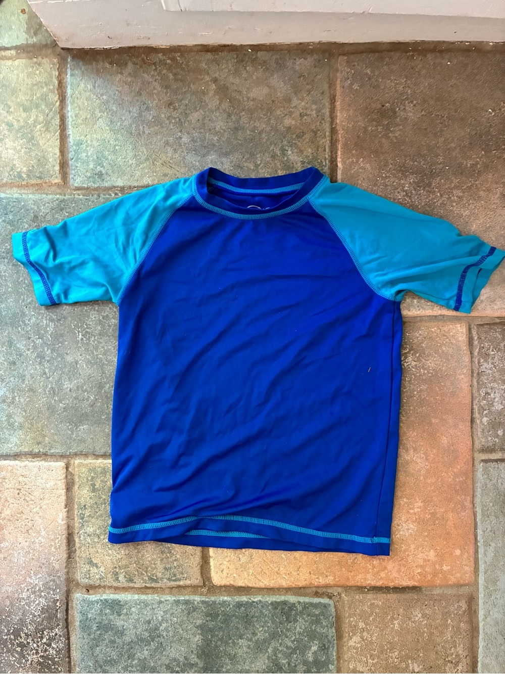 OP Kids Two-Tone Blue Short Sleeve Rashguard